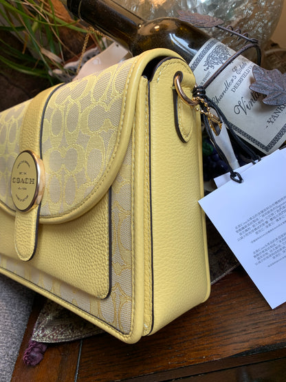Coach Signature Jacquard Flap Crossbody