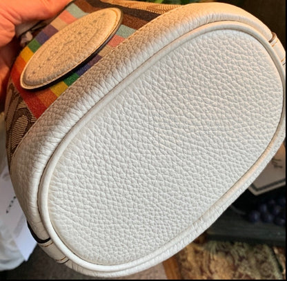 Coach Rainbow Signature Drawstring Crossbody