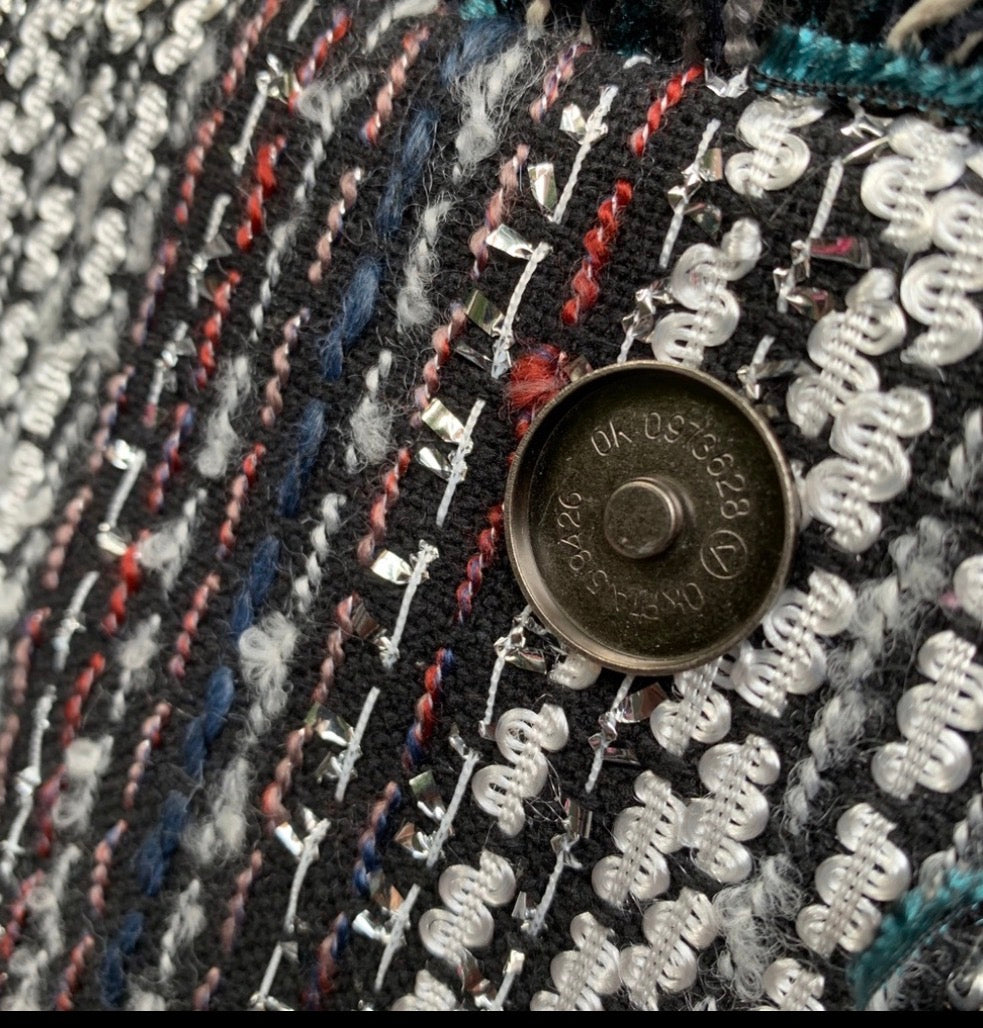 Authentic KURT GEIGER LONDON TWEED/leather chain shoulder/Crosby Ruby Luxury