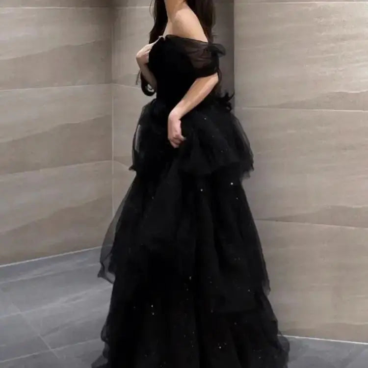 Luxury Black Evening Dress - Exquisite Design for Special Occasions My Store