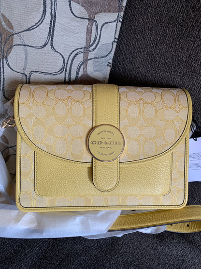 Coach Signature Jacquard Flap Crossbody