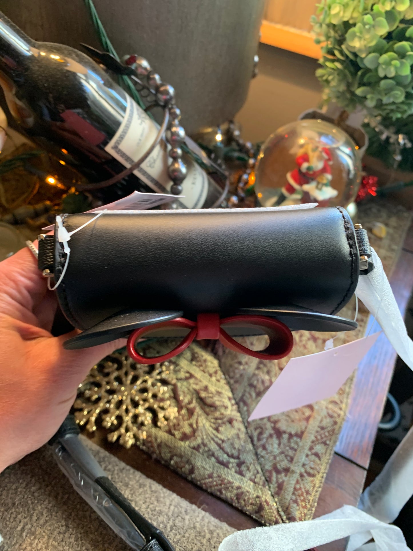 Authentic KATE SPADE Saffiano leather snap flap Minnie Bow crossbody NWT Ruby Luxury
