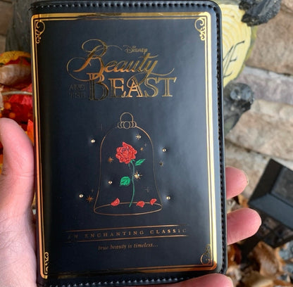 Authentic KATE SPADE Leather Disney beauty and the beast collection passport holder Ruby Luxury