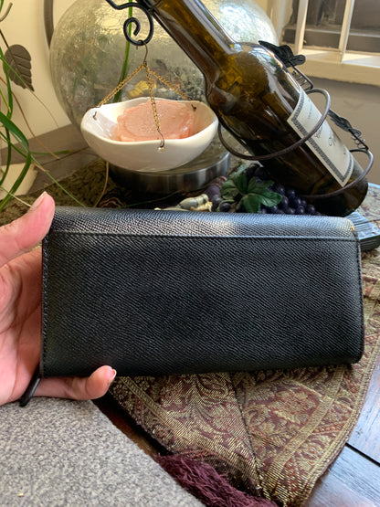 Authentic COACH 1941 Leather envelope snap flap bear wallet Ruby Luxury
