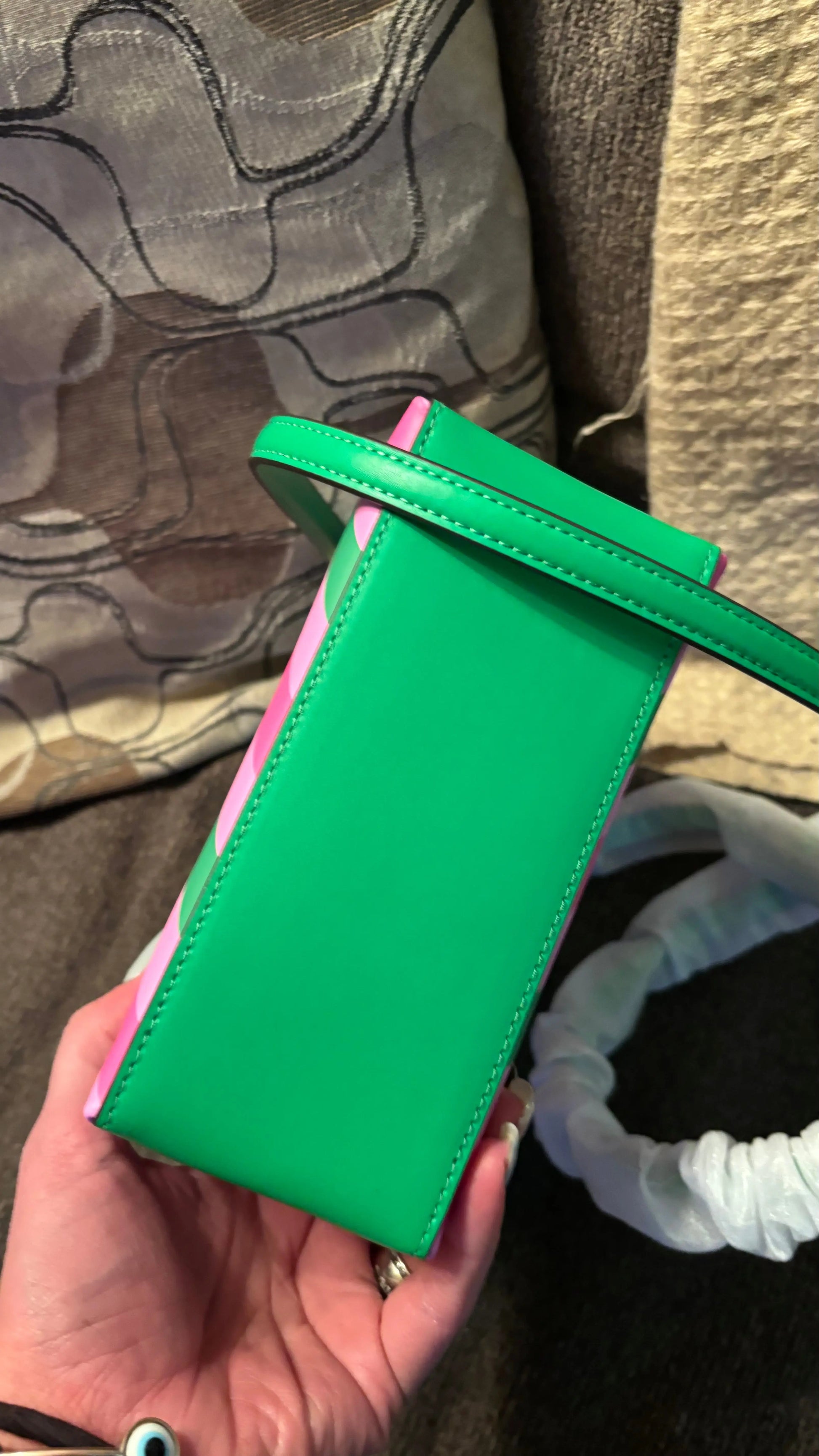 AUTHENTIC KATE SPADE Leather "Candy" magnetic top closure satchel/Crossbody Ruby Luxury