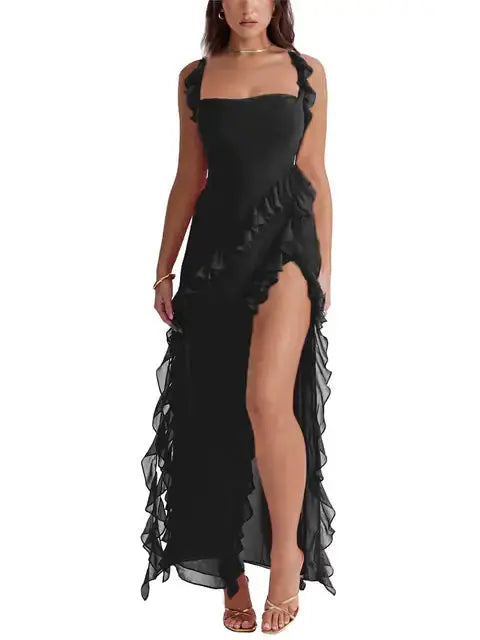 Osveci Ruffle Dress Ruby Luxury