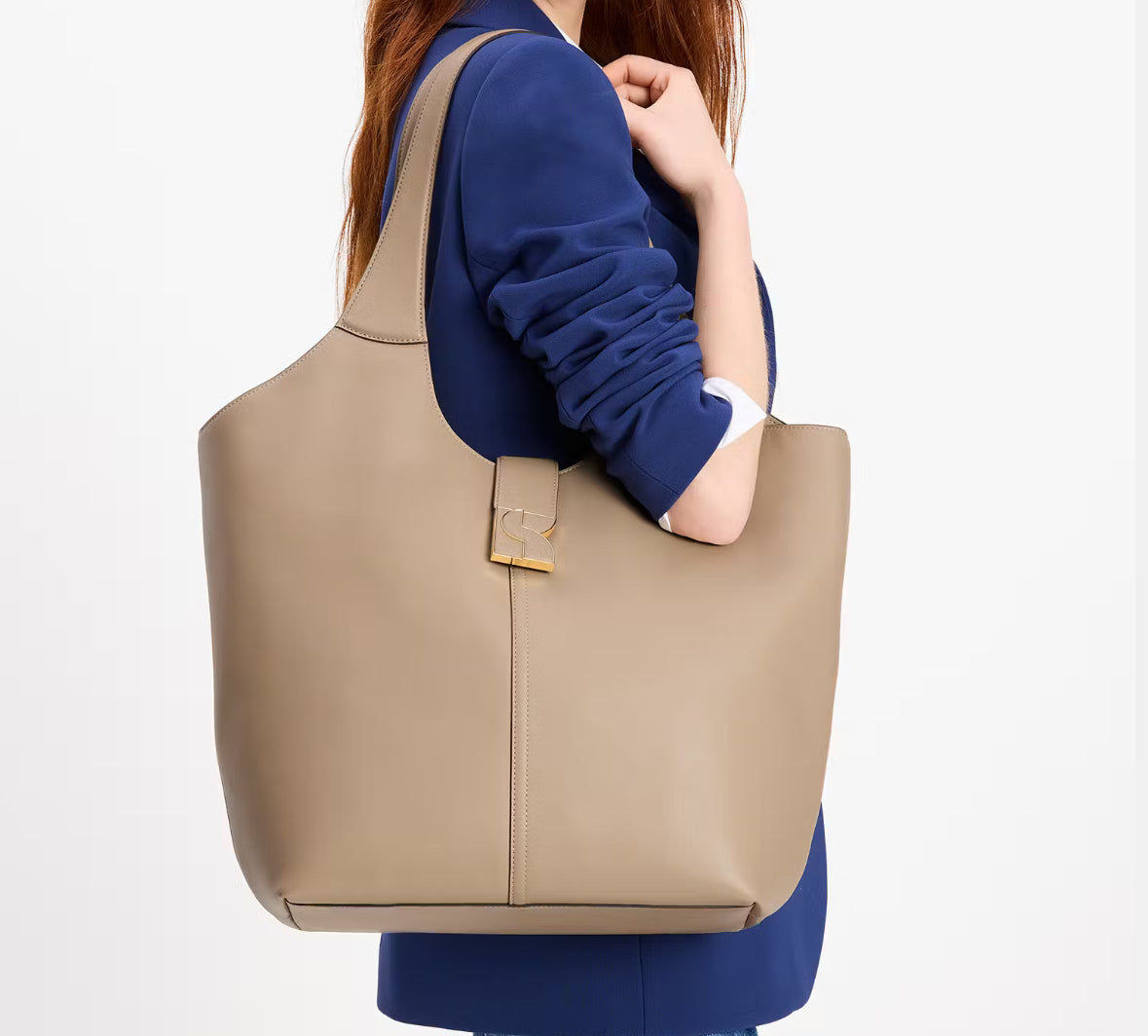 Authentic KATE SPADES Smooth Nappa Leather snap Tote shoulder bag Ruby Luxury
