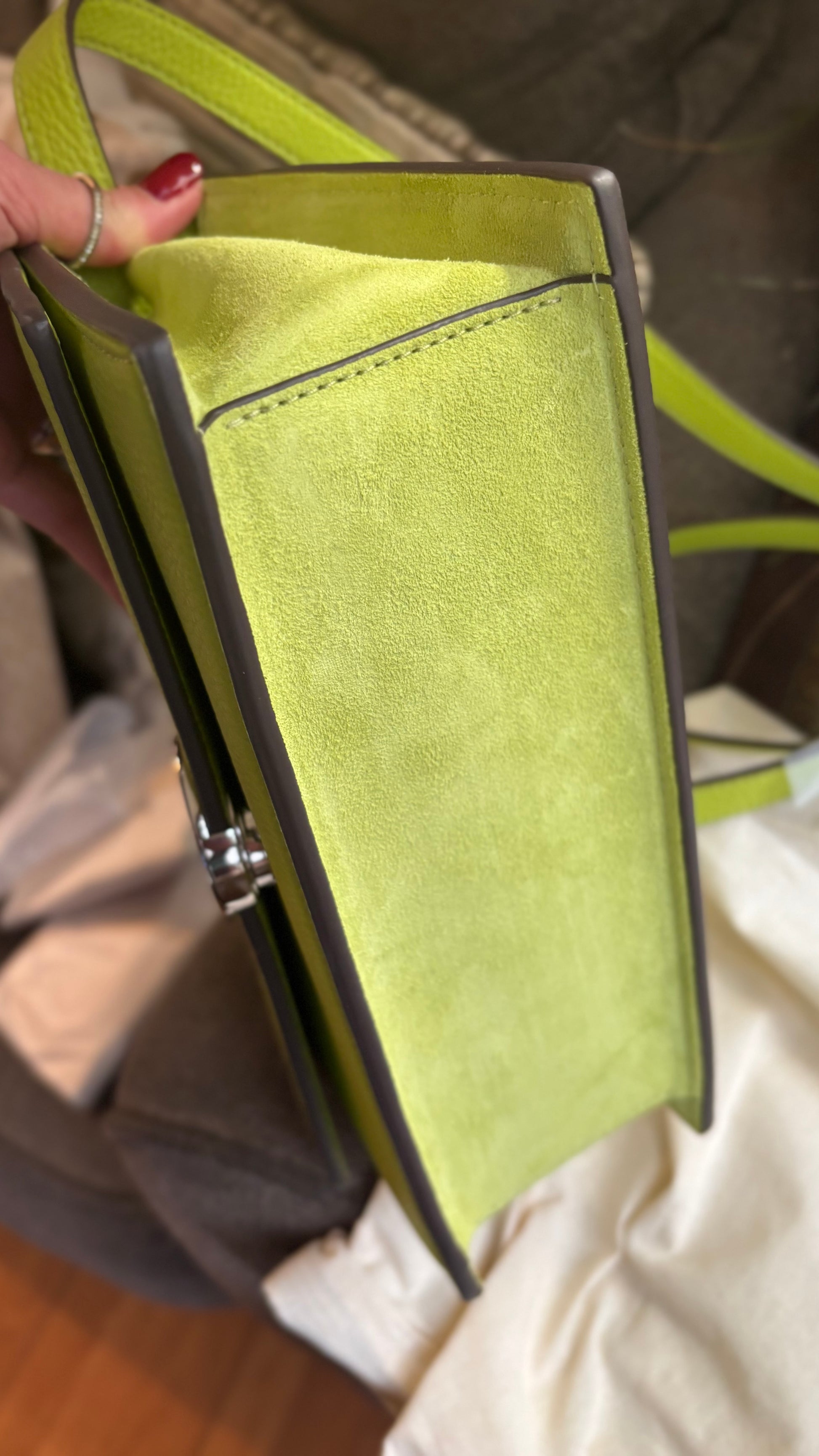 Authentic TORY BURCH Leather Double T magnetic flap shoulder/Crosby convertible L.Edition Ruby Luxury