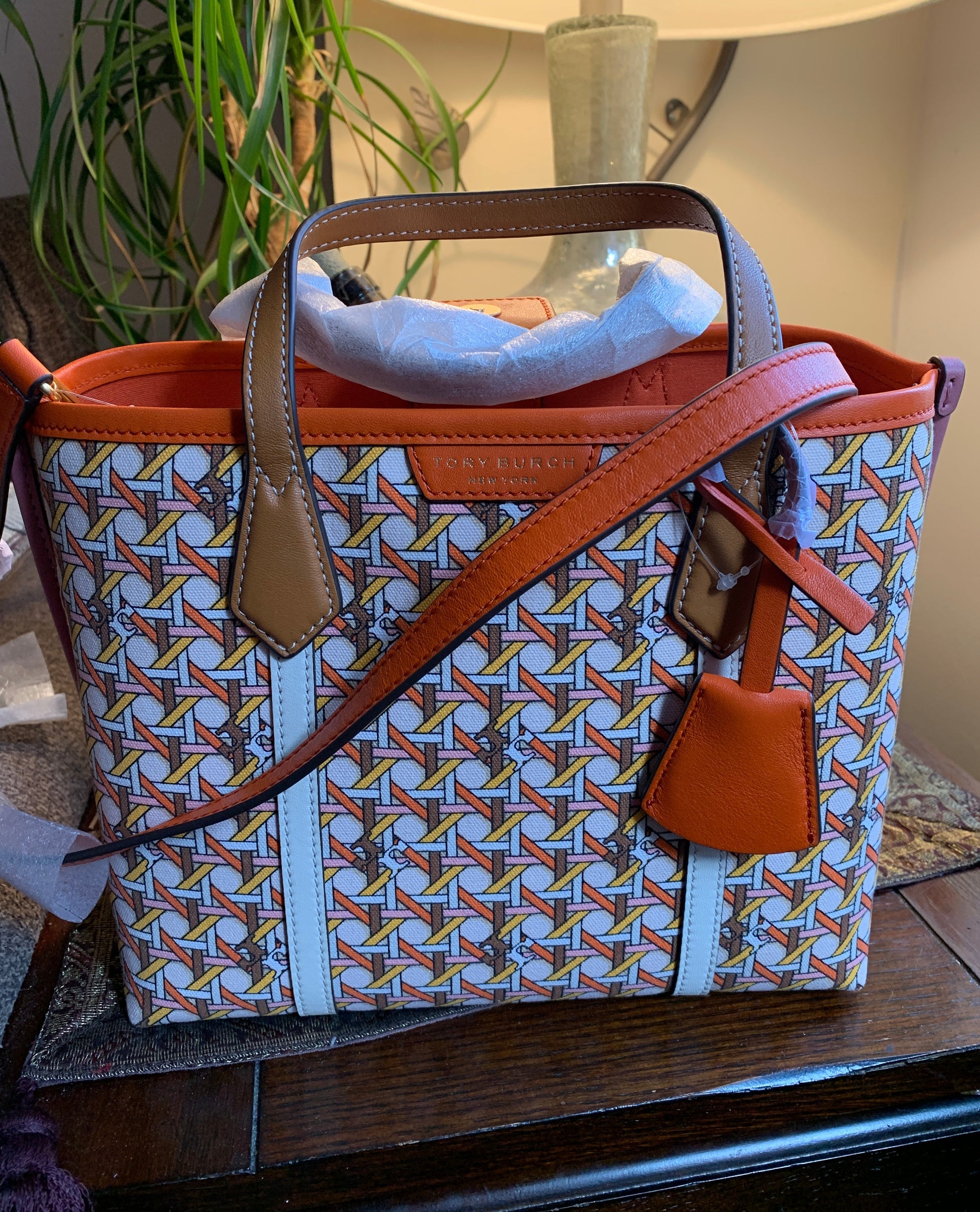 Authentic TORY BURCH LINK triple compartments satchel/Crosby Ruby Luxury