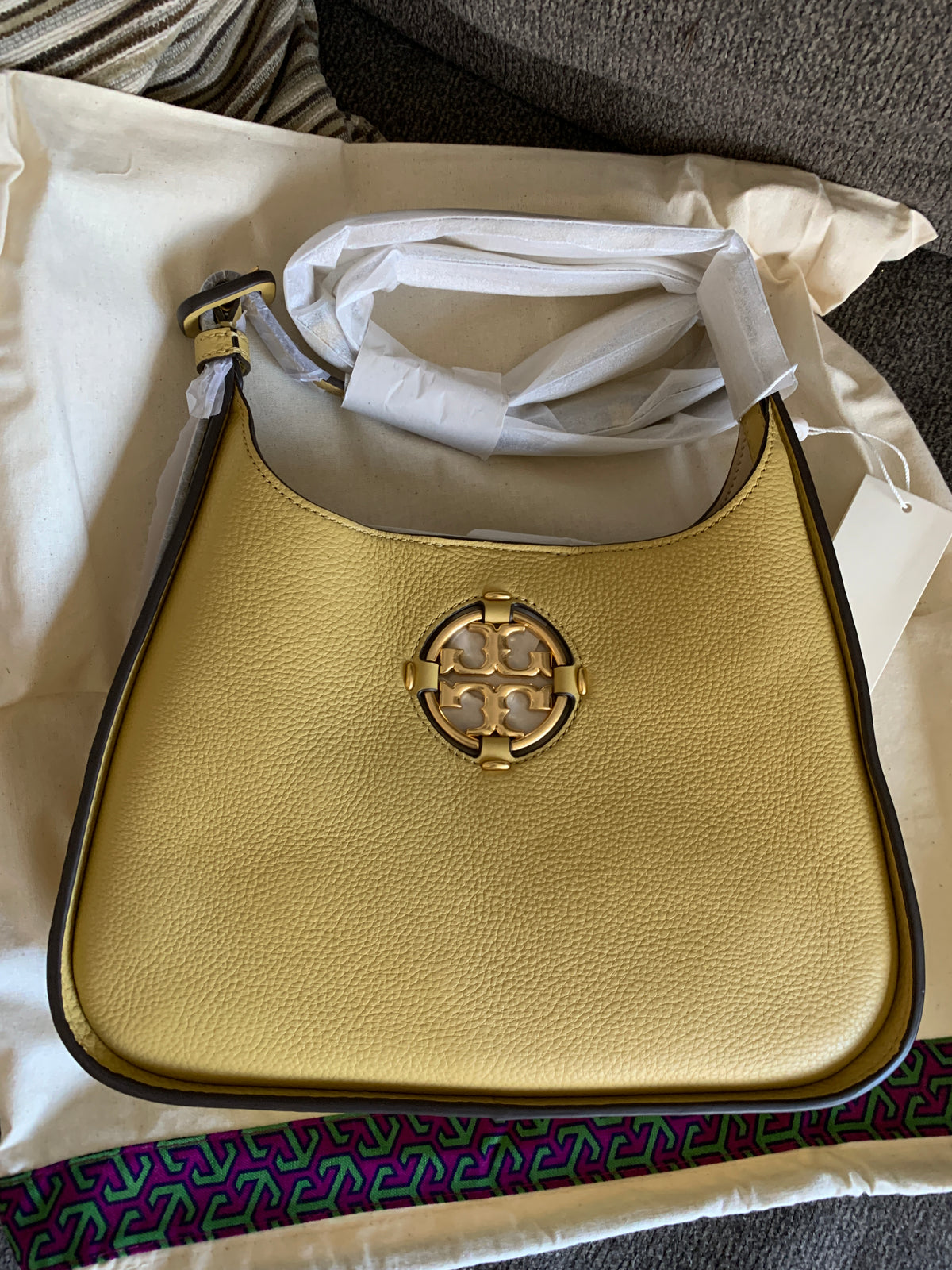 Authentic TORY BURCH Leather shoulder/Crosby bag Ruby Luxury