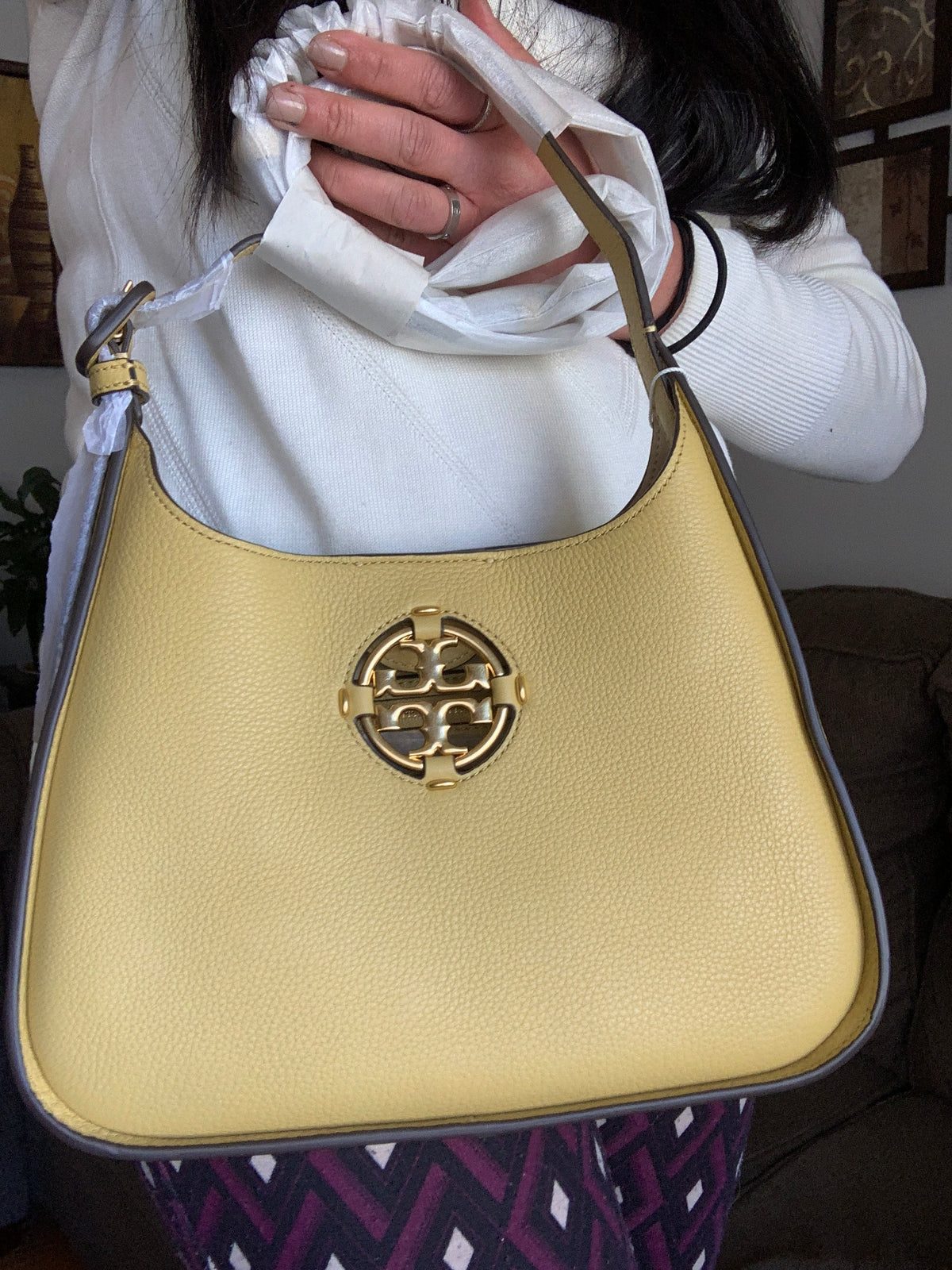 Authentic TORY BURCH Leather shoulder/Crosby bag Ruby Luxury