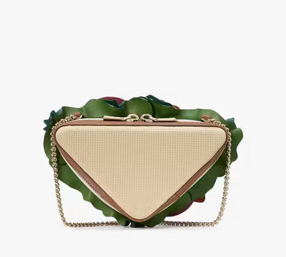 Authentic Kate Spade Sandwich embellished Leather/crystal satin zip Crossbody Ruby Luxury
