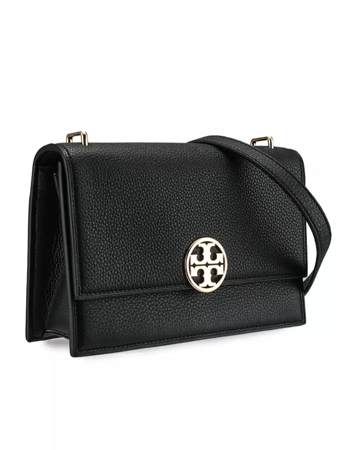 Authentic TORY BURCH Leather Double T magnetic flap shoulder/Crosby convertible Ruby Luxury