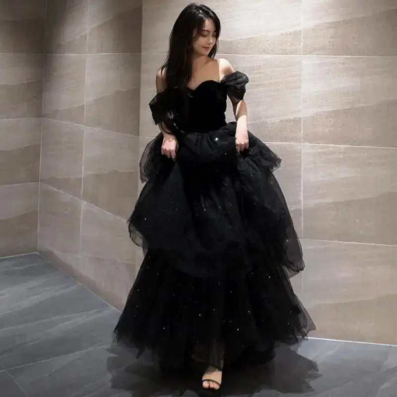 Luxury Black Evening Dress - Exquisite Design for Special Occasions My Store
