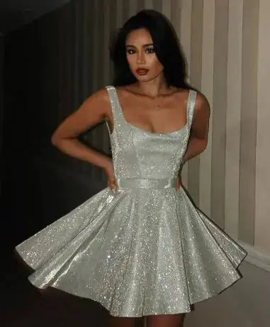 Mini Dress Silver My Store