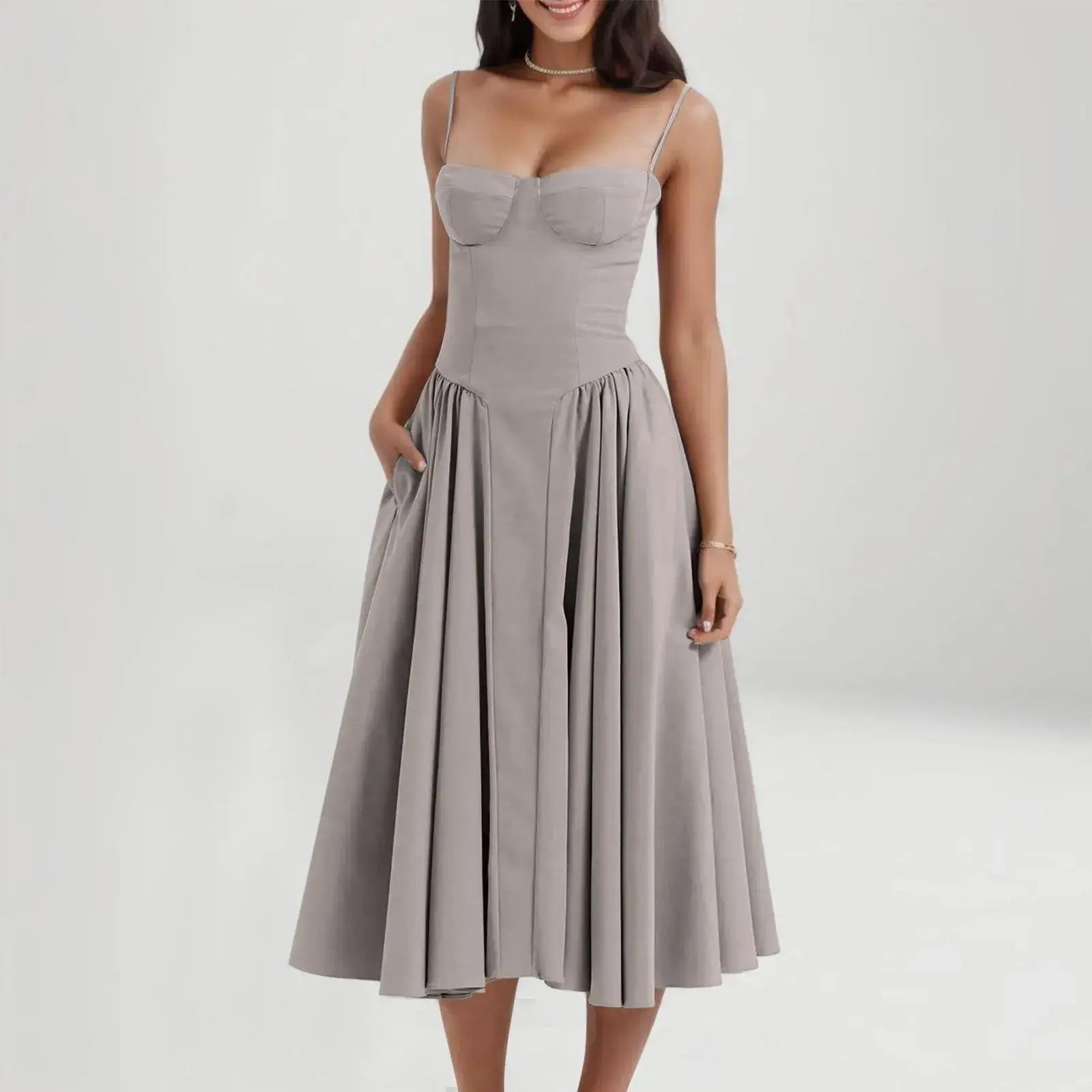 Women Sleeveless Dress Ruby Luxury