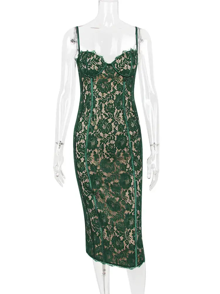 Elegant Backless Midi Dress My Store