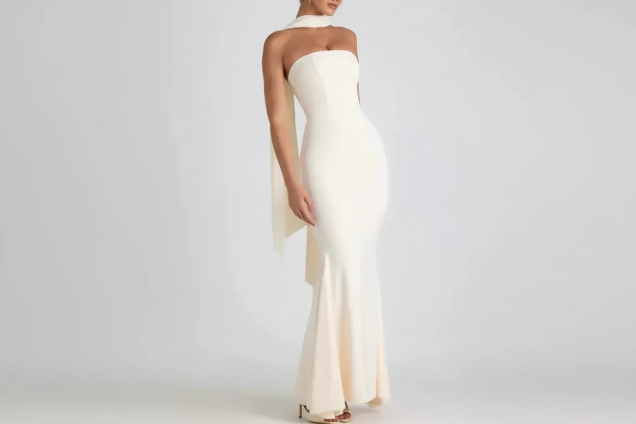 Fishtail Dress Ruby Luxury