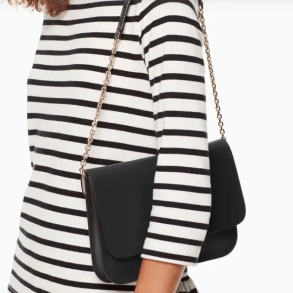 Authentic Kate Spade Leather Shoulder Bag w chain Ruby Luxury