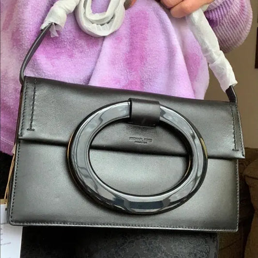 RARE❤️Authentic MK Collection Calf Leather L.Edition Crosby/Clutch/shoulder ❤️ Ruby Luxury