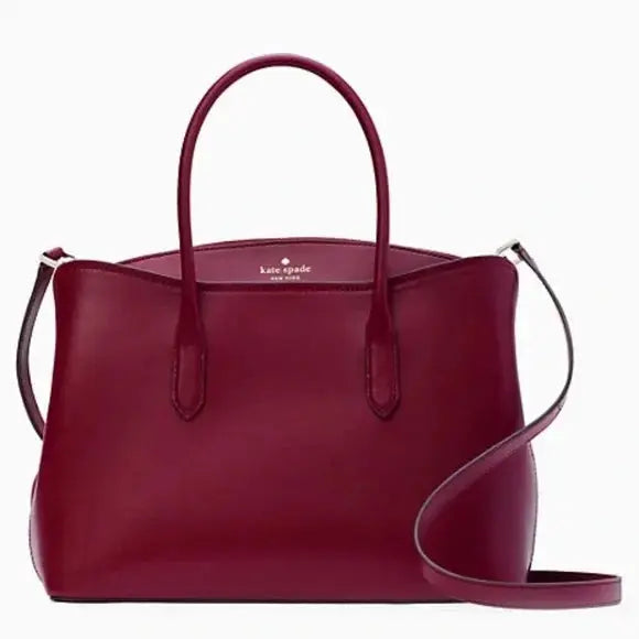 Authentic Kate spade Leather OPEN/zip SATCHEL/CROSBY Ruby Luxury