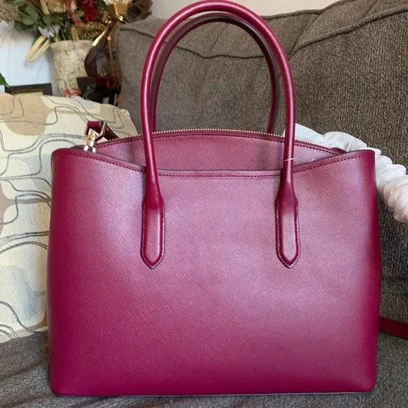 Authentic Kate spade Leather OPEN/zip SATCHEL/CROSBY Ruby Luxury