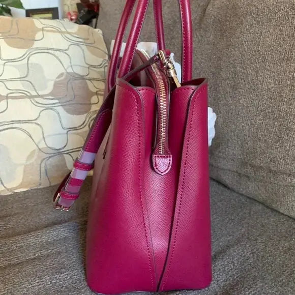 Authentic Kate spade Leather OPEN/zip SATCHEL/CROSBY Ruby Luxury