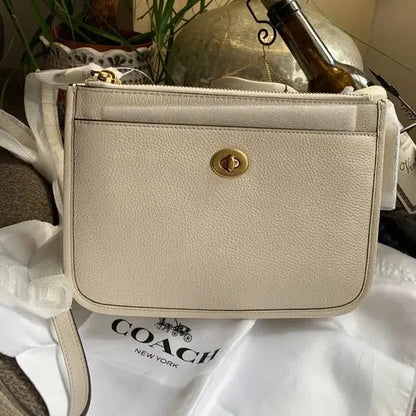 Coach 1941 Metallic Leather Turnlock Crossbody