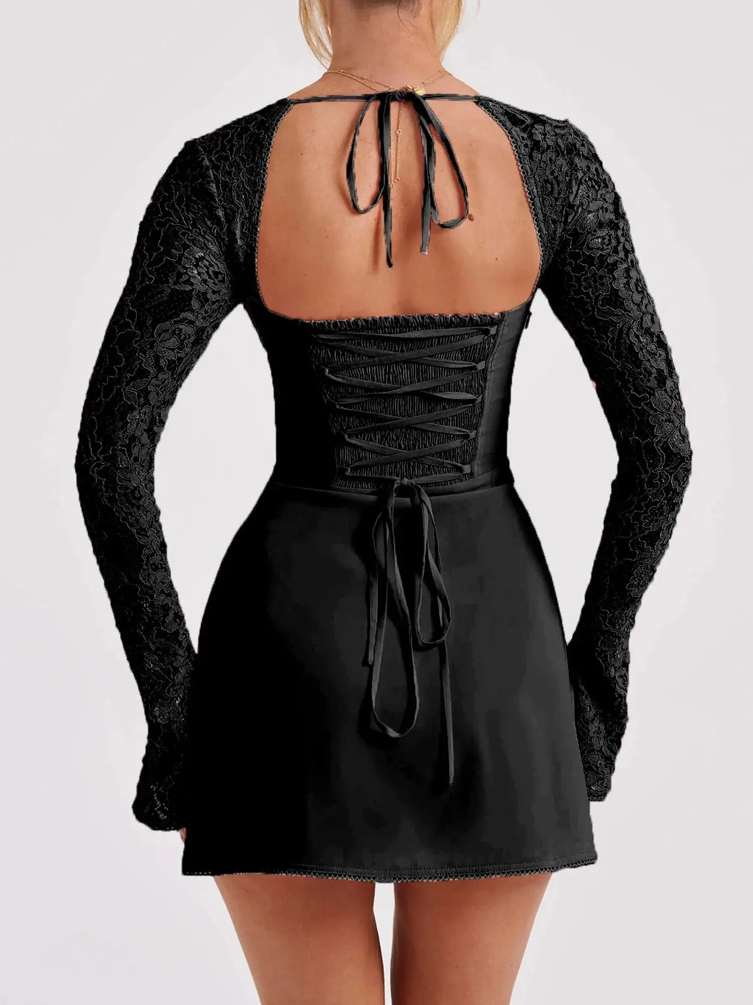 Luxury Pink Lace Party Dress for Women - Ruby Luxury - Ruby Luxury