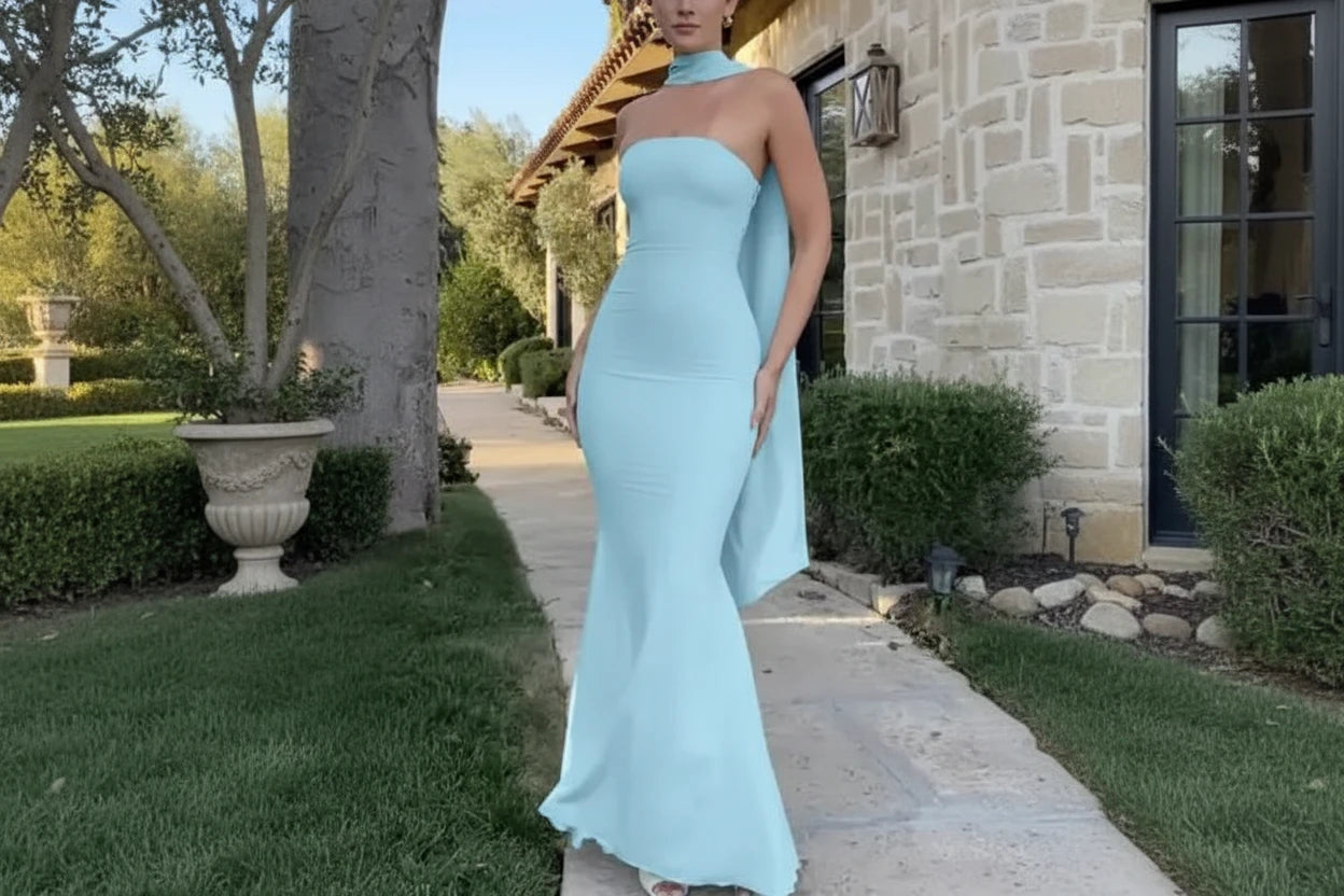 Fishtail Dress Ruby Luxury