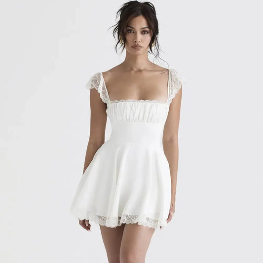 Double Layered Wedding Guest Dress My Store
